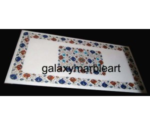 Coffee table top with semi-precious stones inlay 48x24" WPRE-482401